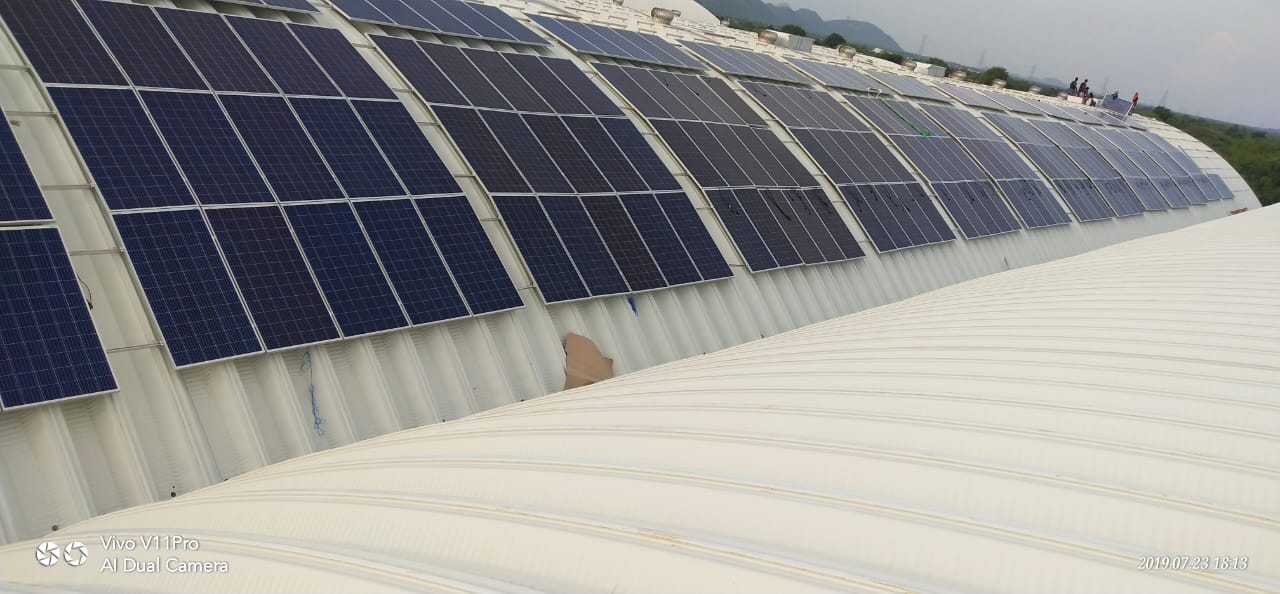 Lume successfully carried out 600 kW Solar Rooftop Project on Parabolic Shed at Rajasthan..!!!